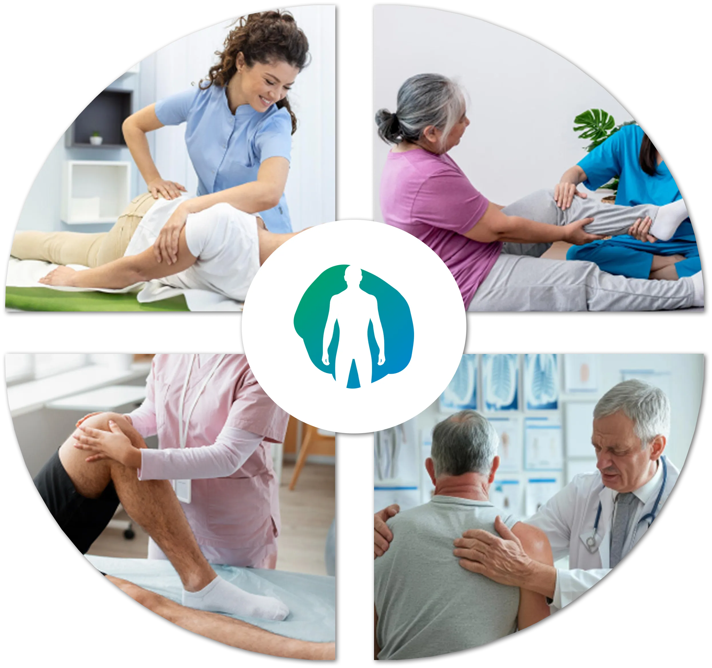 Sessões de fisioterapia e reabilitação